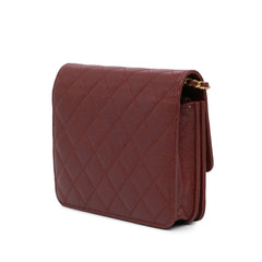 Quilted Caviar Square Wallet on Chain