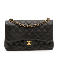 Jumbo Classic Caviar Double Flap