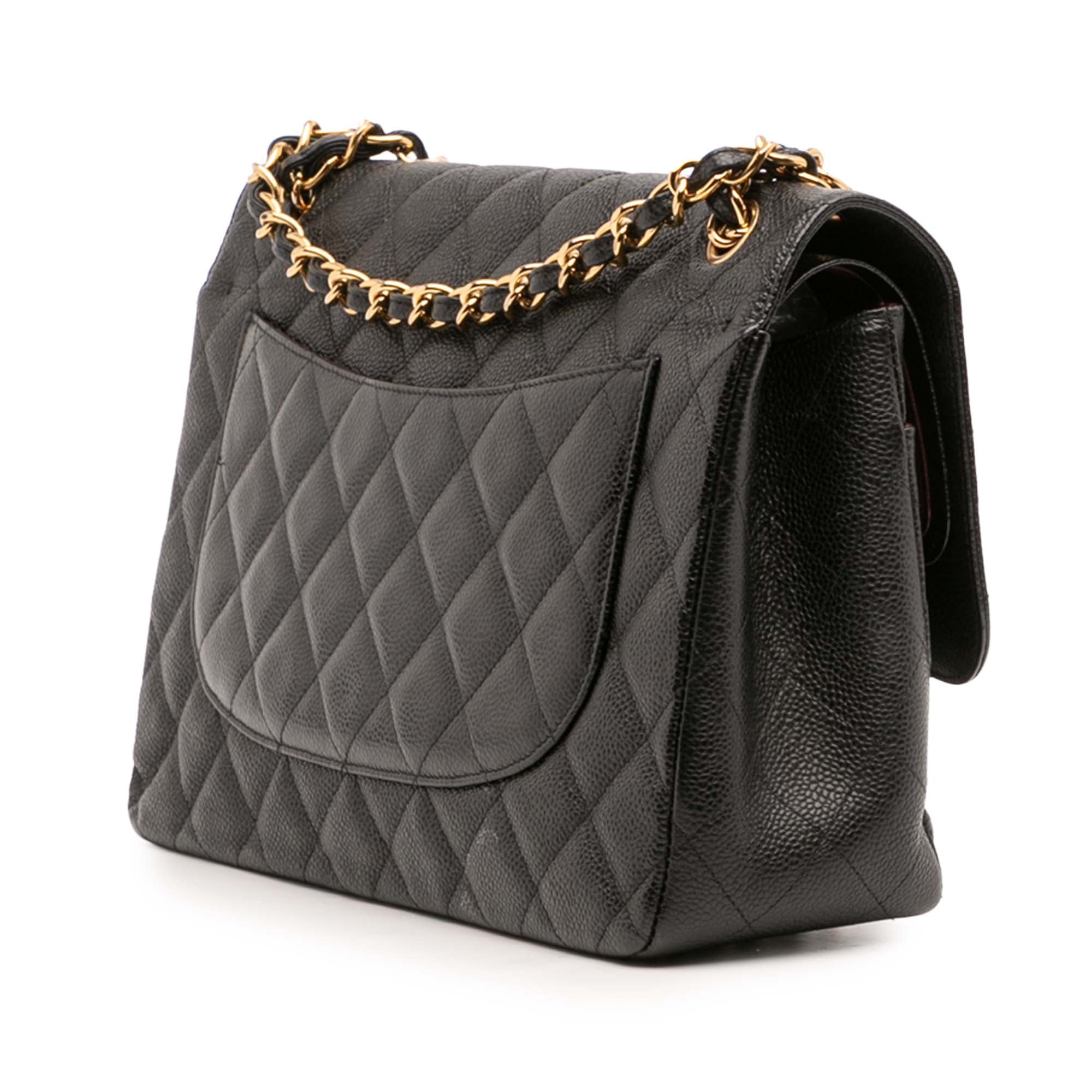 Jumbo Classic Caviar Double Flap