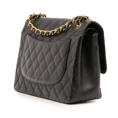 Jumbo Classic Caviar Double Flap