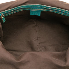 GG Canvas Bamboo Studded Hobo