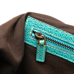 GG Canvas Bamboo Studded Hobo