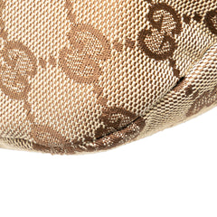 GG Canvas Bamboo Studded Hobo