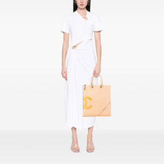 Quilted Lambskin Cambon Ligne Flat Tote