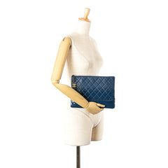 Medium Aged Calfskin Gabrielle O Case Clutch