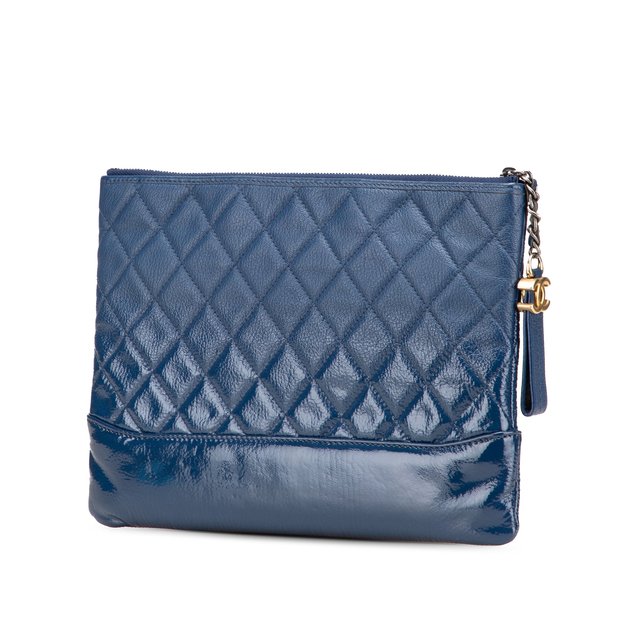 Medium Aged Calfskin Gabrielle O Case Clutch