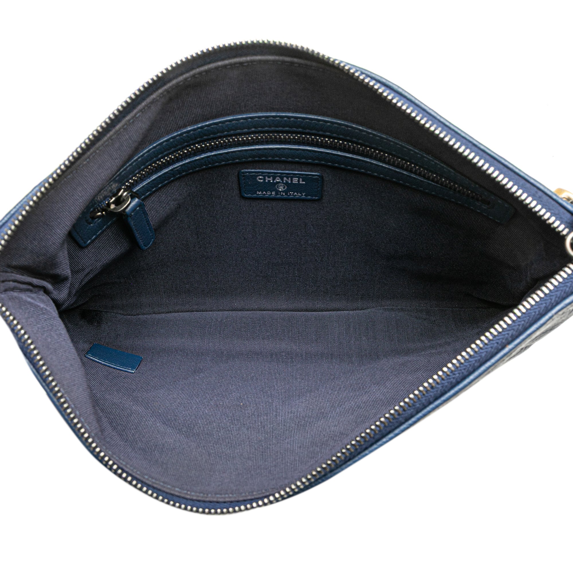 Medium Aged Calfskin Gabrielle O Case Clutch