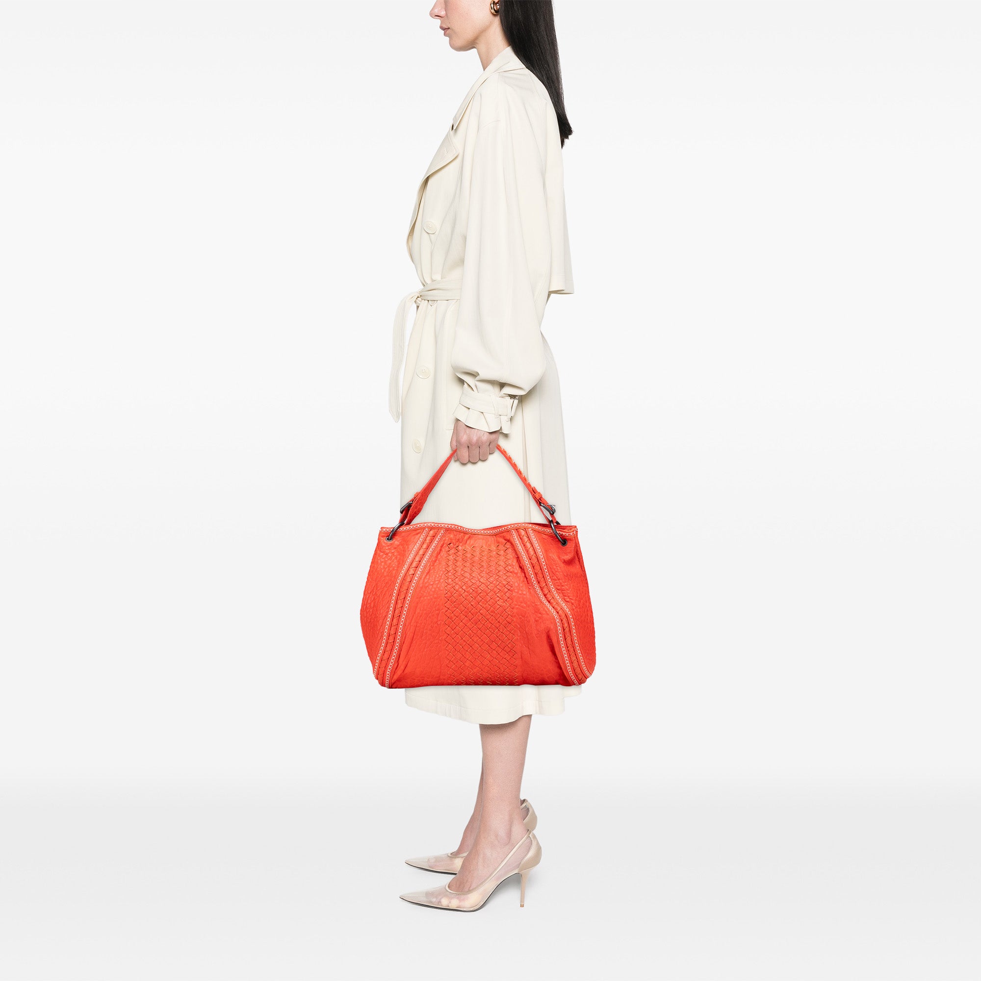 Leather Intrecciato Tote