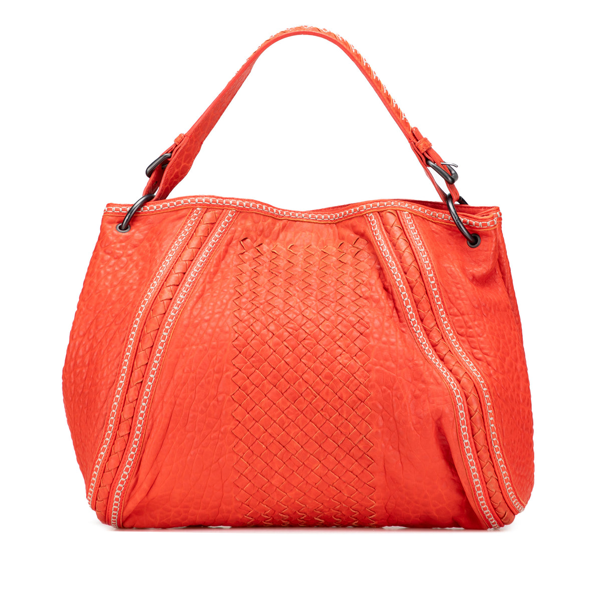 Leather Intrecciato Tote