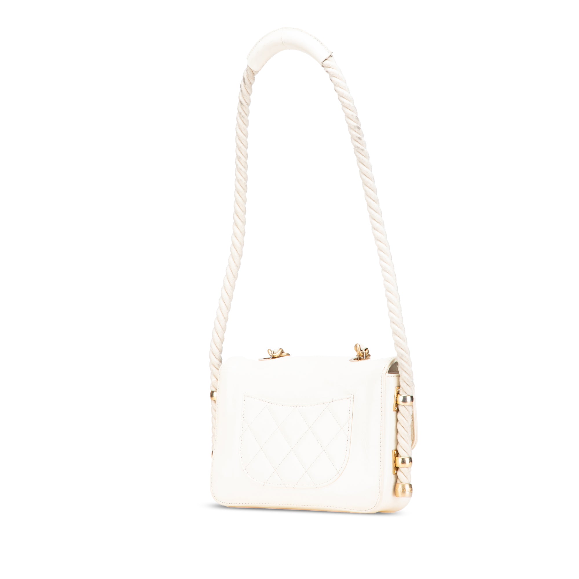 Crumpled Calfskin En Vogue Rope Flap