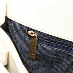 Crumpled Calfskin En Vogue Rope Flap