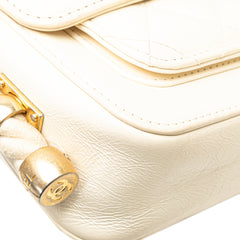 Crumpled Calfskin En Vogue Rope Flap