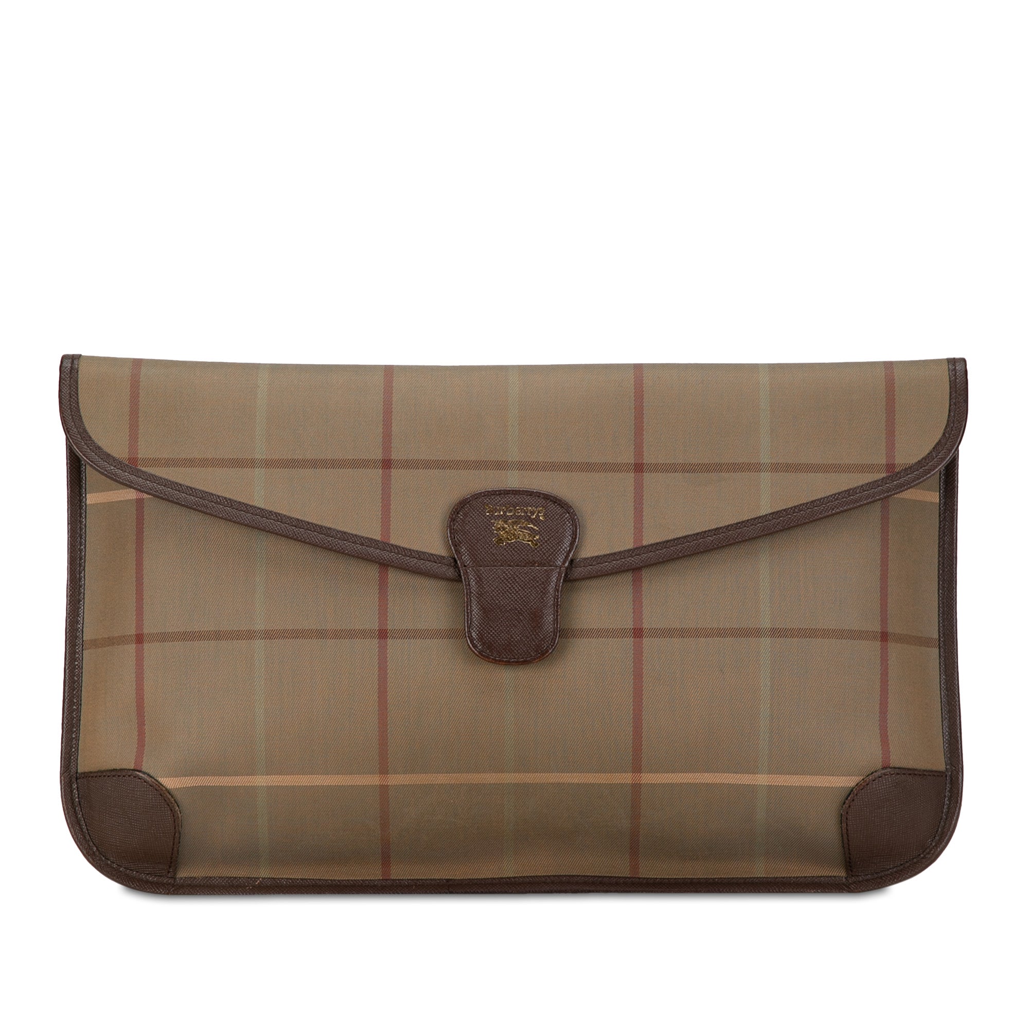 Vintage Check Canvas Clutch_0