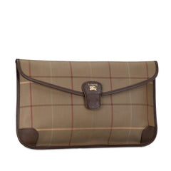 Vintage Check Canvas Clutch_1