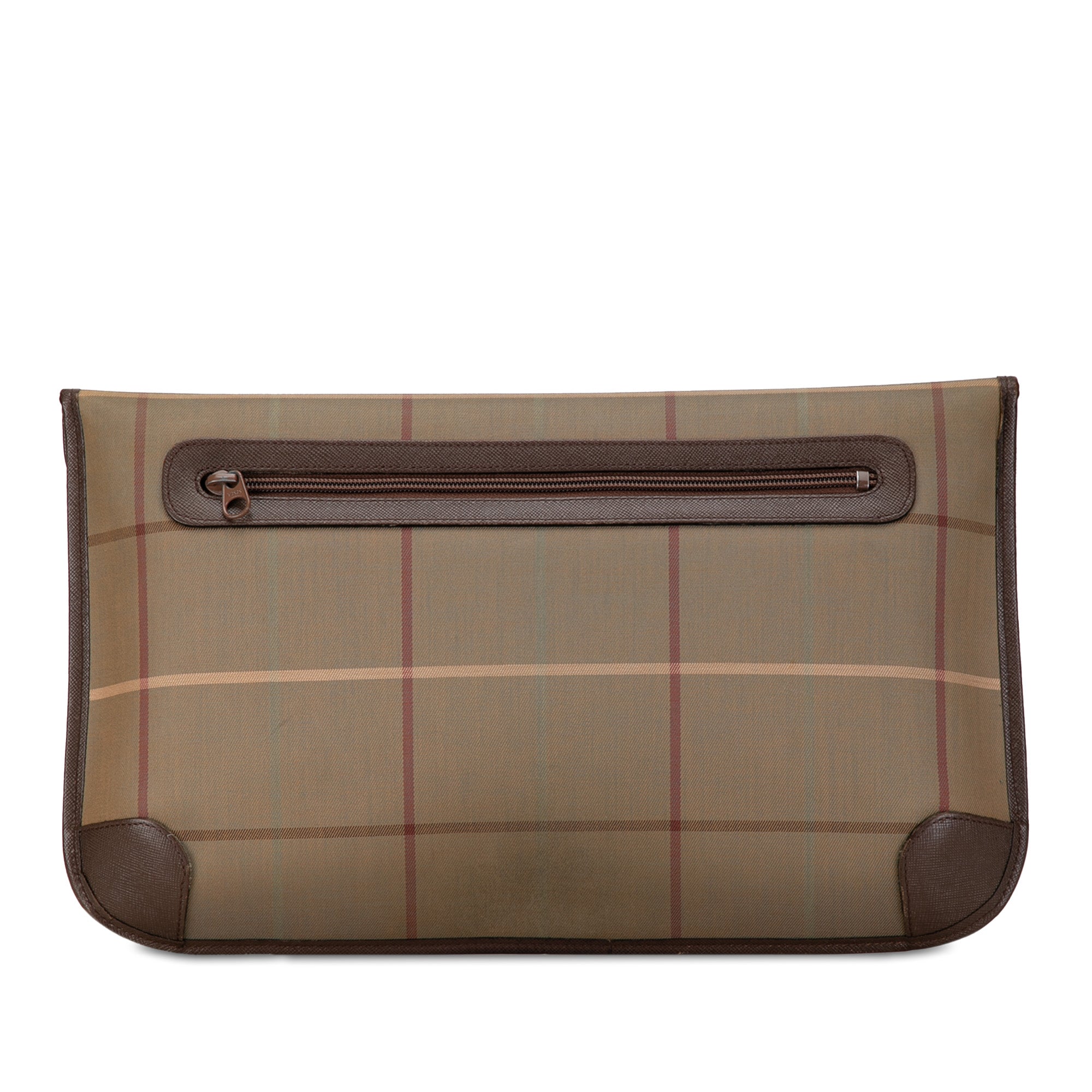 Vintage Check Canvas Clutch_2