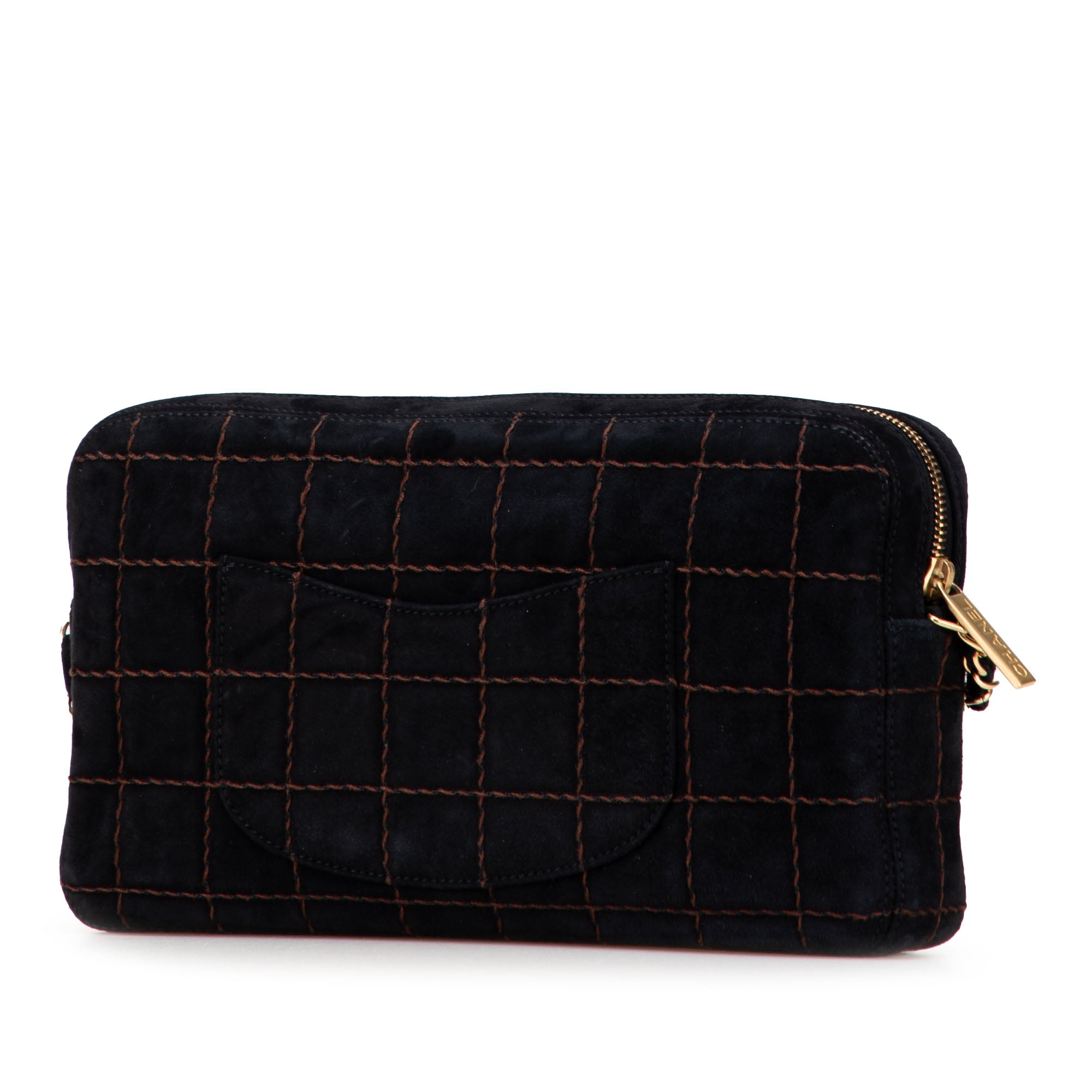 CC Chocolate Bar Suede Chain Camera Bag