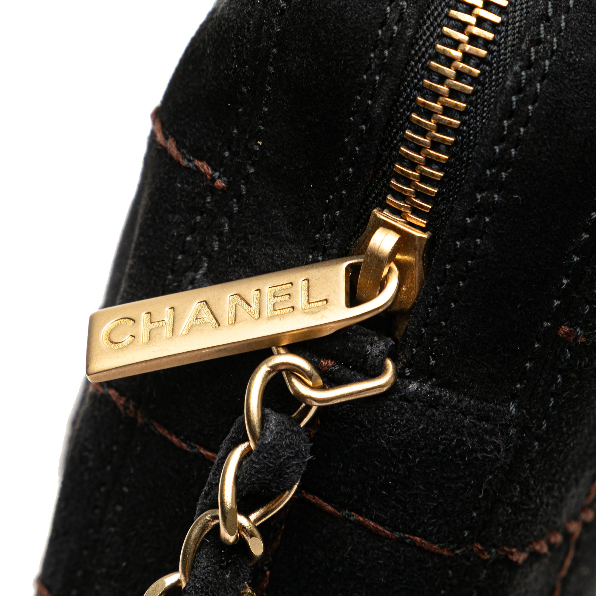 CC Chocolate Bar Suede Chain Camera Bag