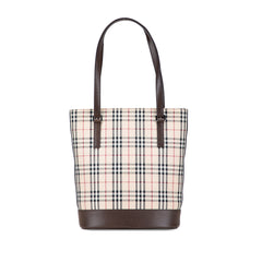 House Check Coated Canvas Bucket Tote