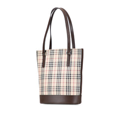 House Check Coated Canvas Bucket Tote