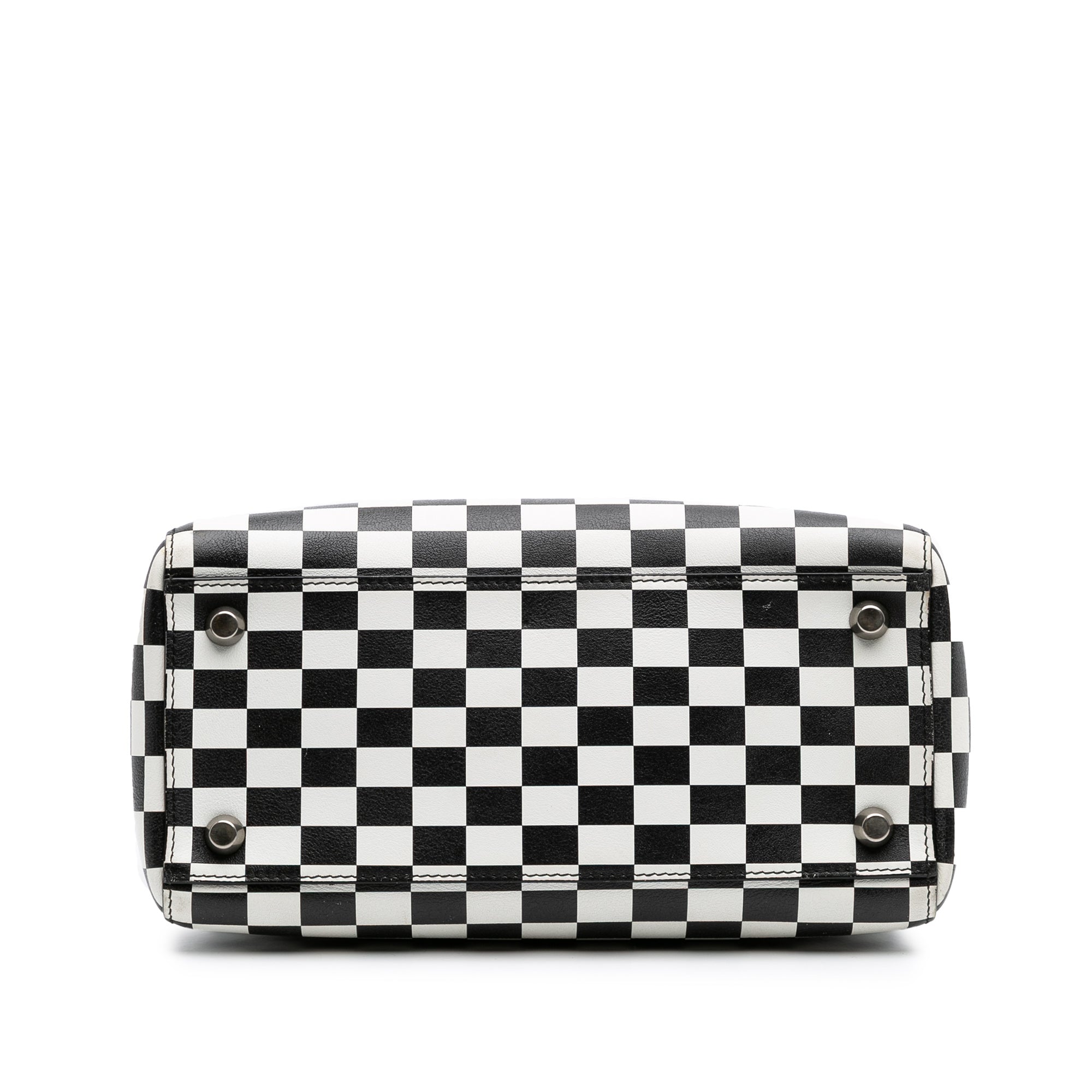 Medium Calfskin Checkered Lady Dior