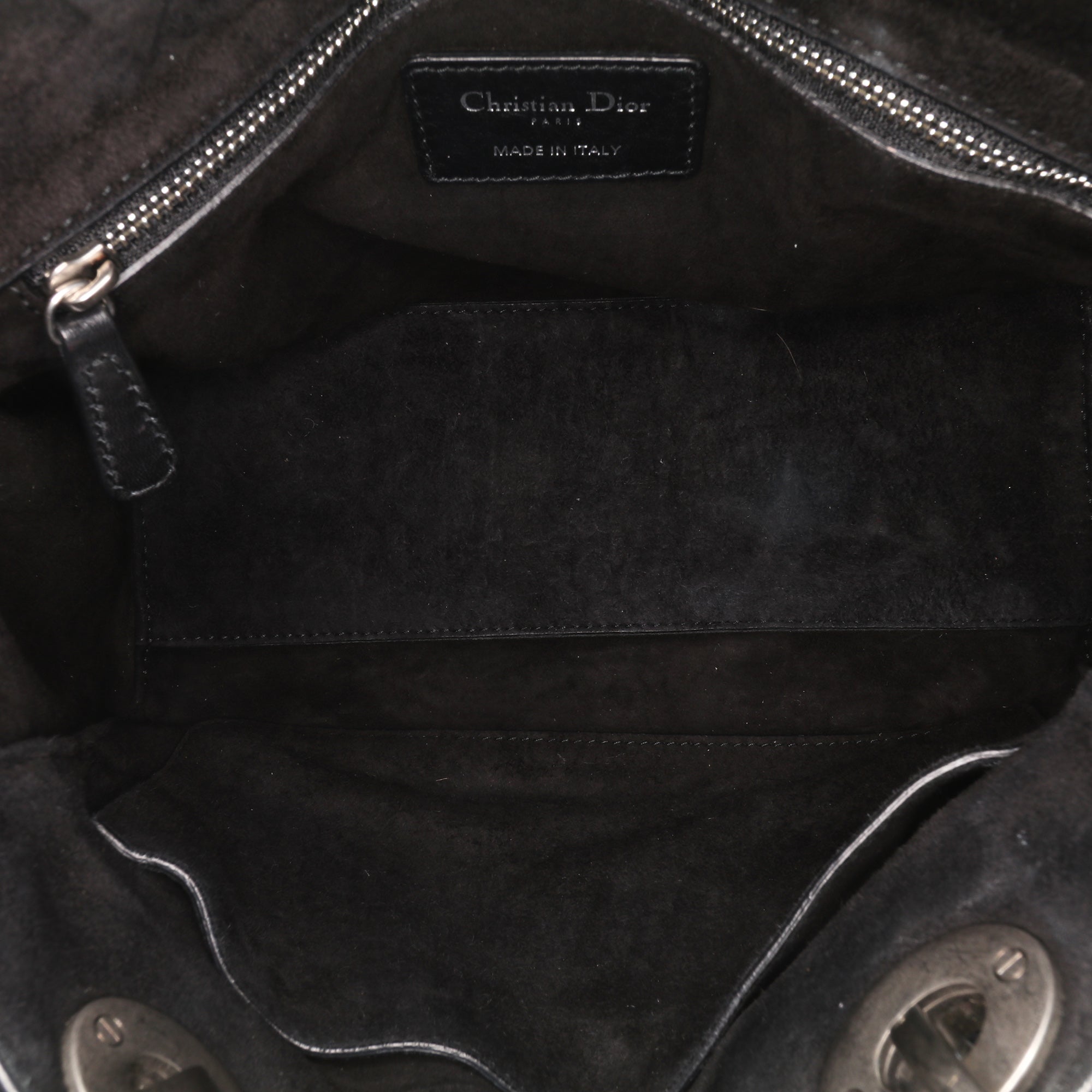 Medium Calfskin Checkered Lady Dior