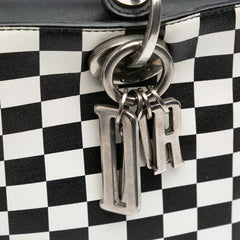 Medium Calfskin Checkered Lady Dior