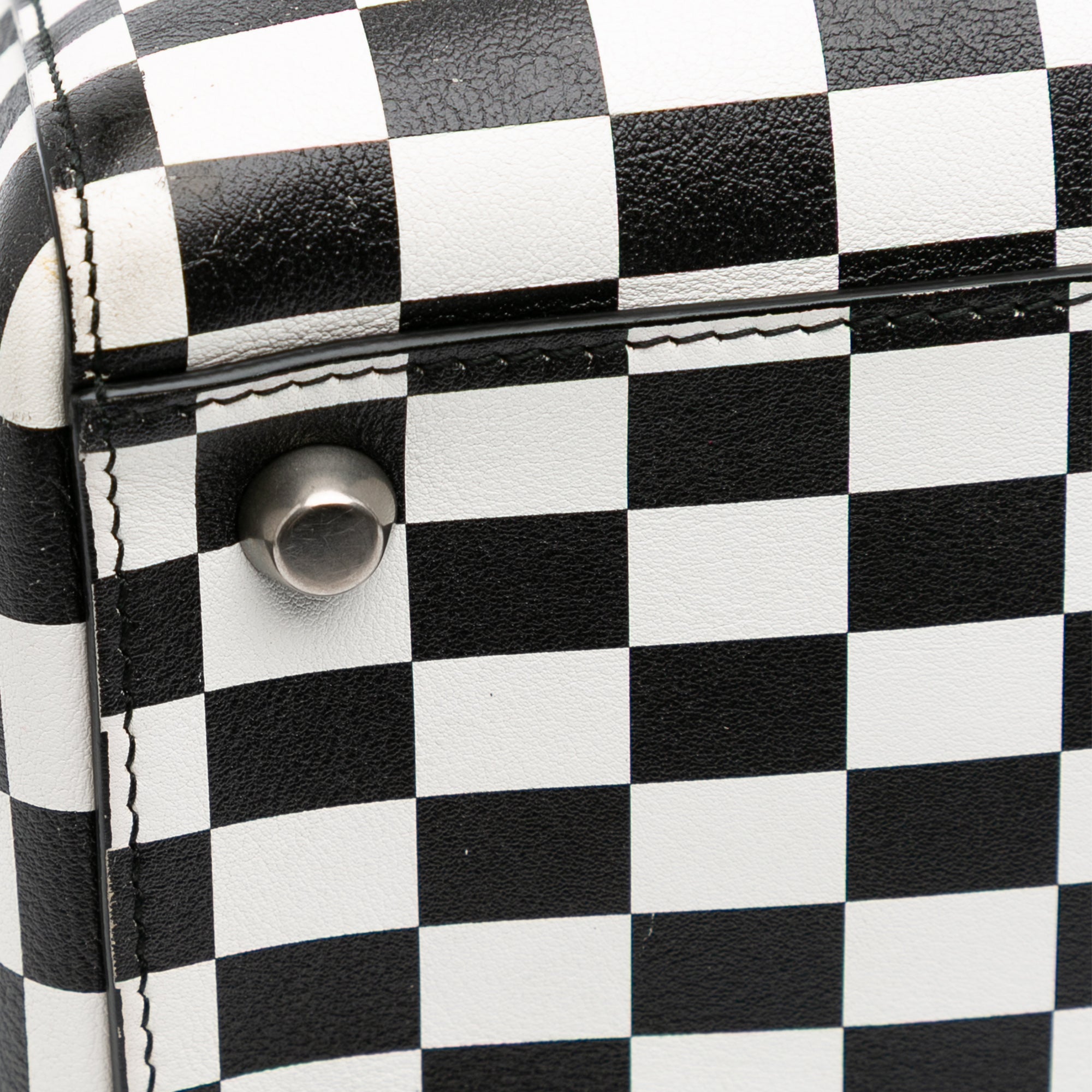 Medium Calfskin Checkered Lady Dior