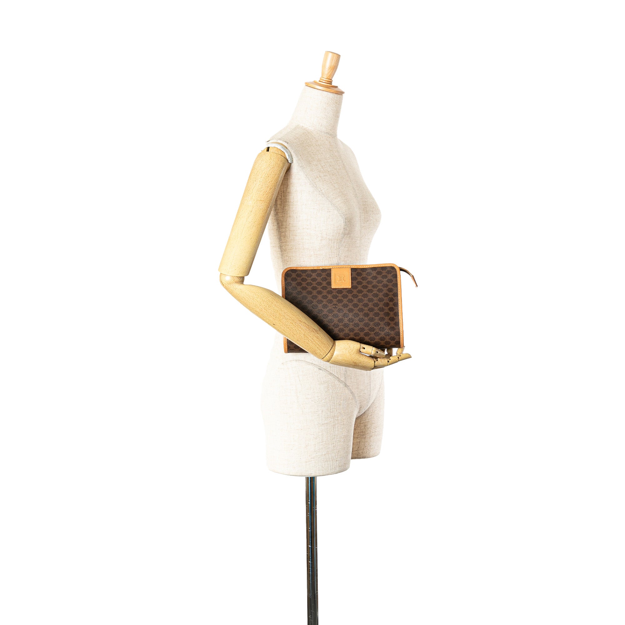 Macadam Coated Canvas Clutch