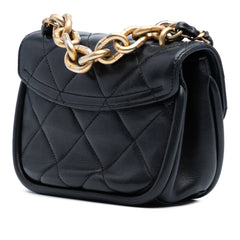 Mini Quilted Lambskin Chain Top Handle Flap