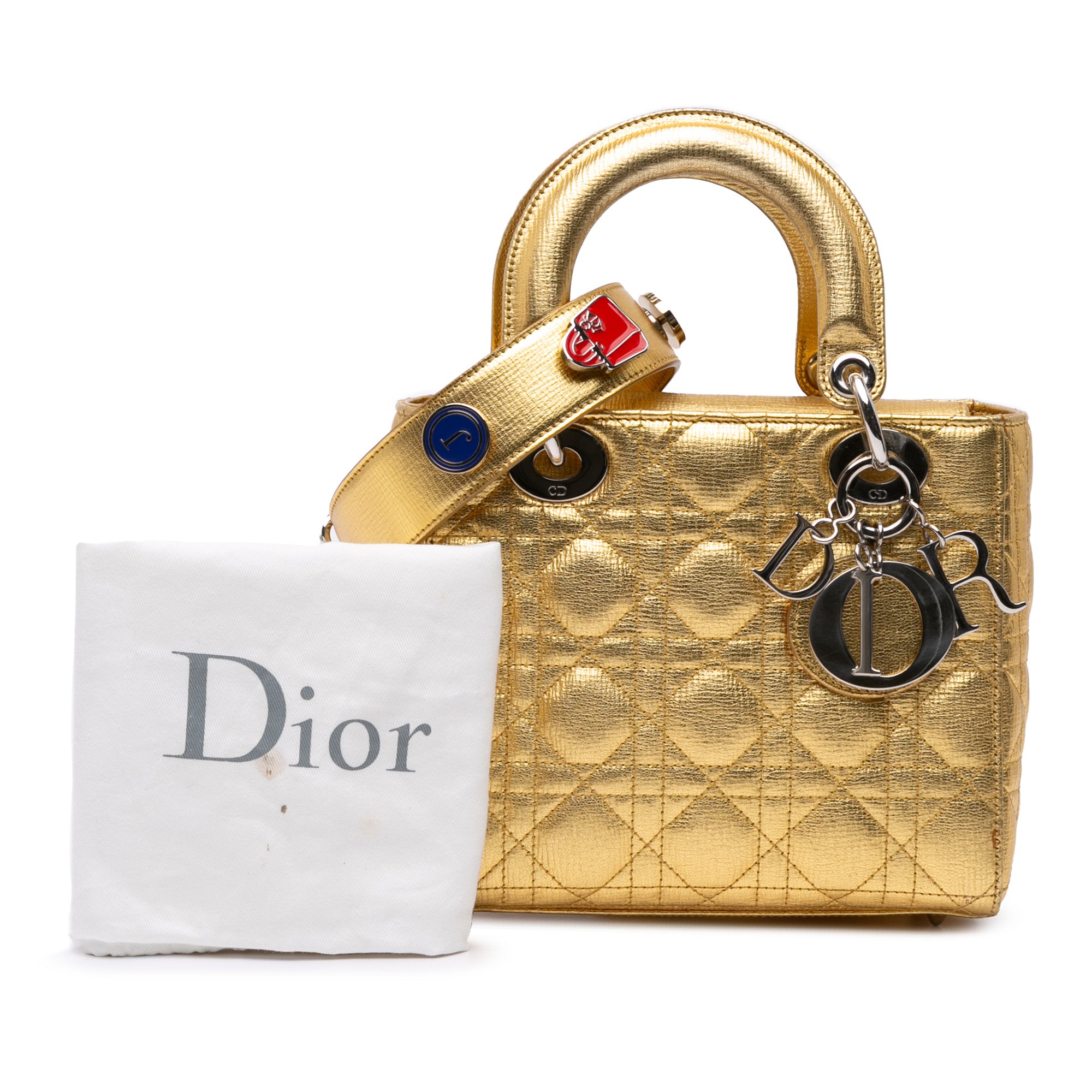 Small Metallic Grained Calfskin Cannage My ABCDior Lady Dior