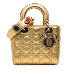 Small Metallic Grained Calfskin Cannage My ABCDior Lady Dior