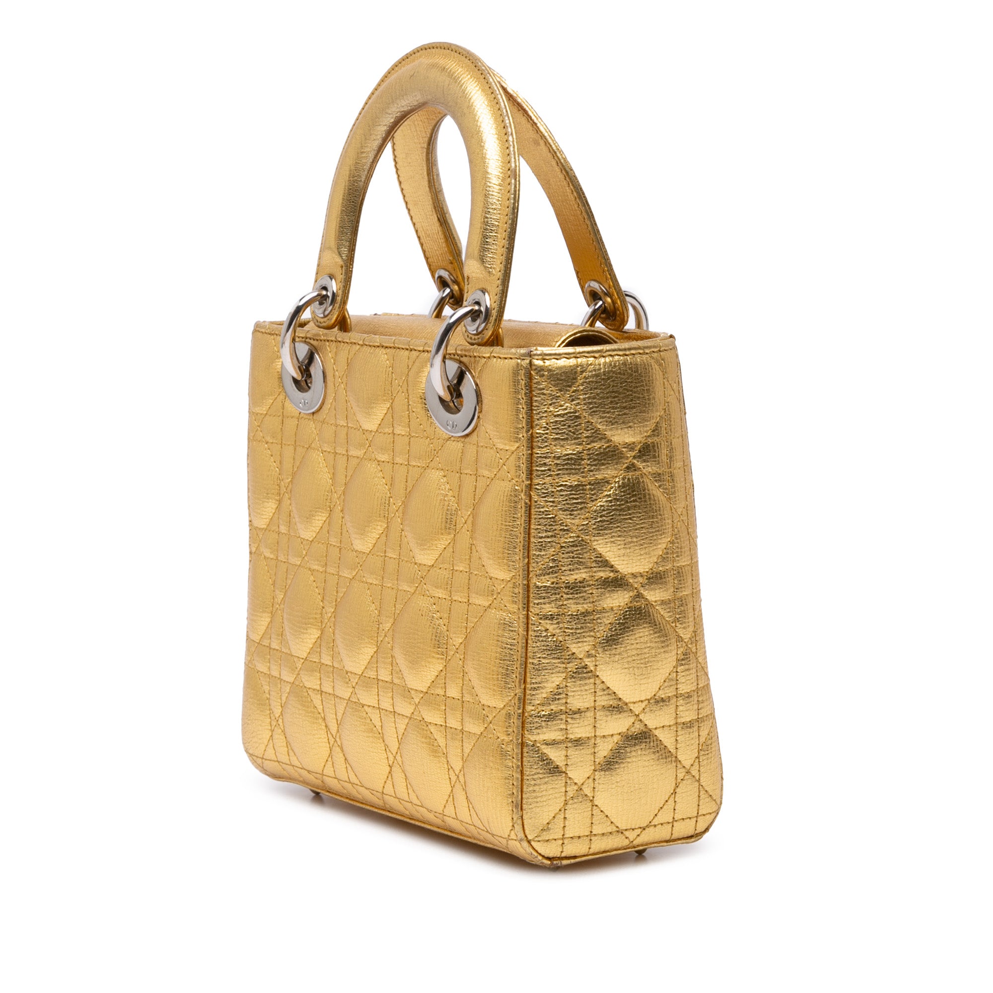Small Metallic Grained Calfskin Cannage My ABCDior Lady Dior