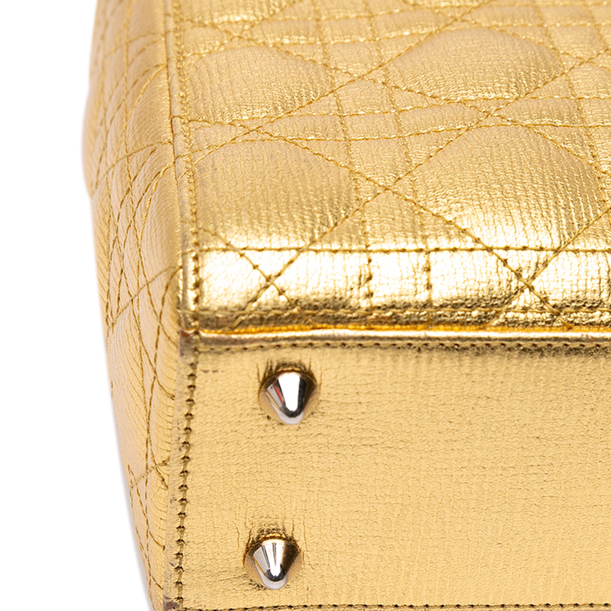 Small Metallic Grained Calfskin Cannage My ABCDior Lady Dior