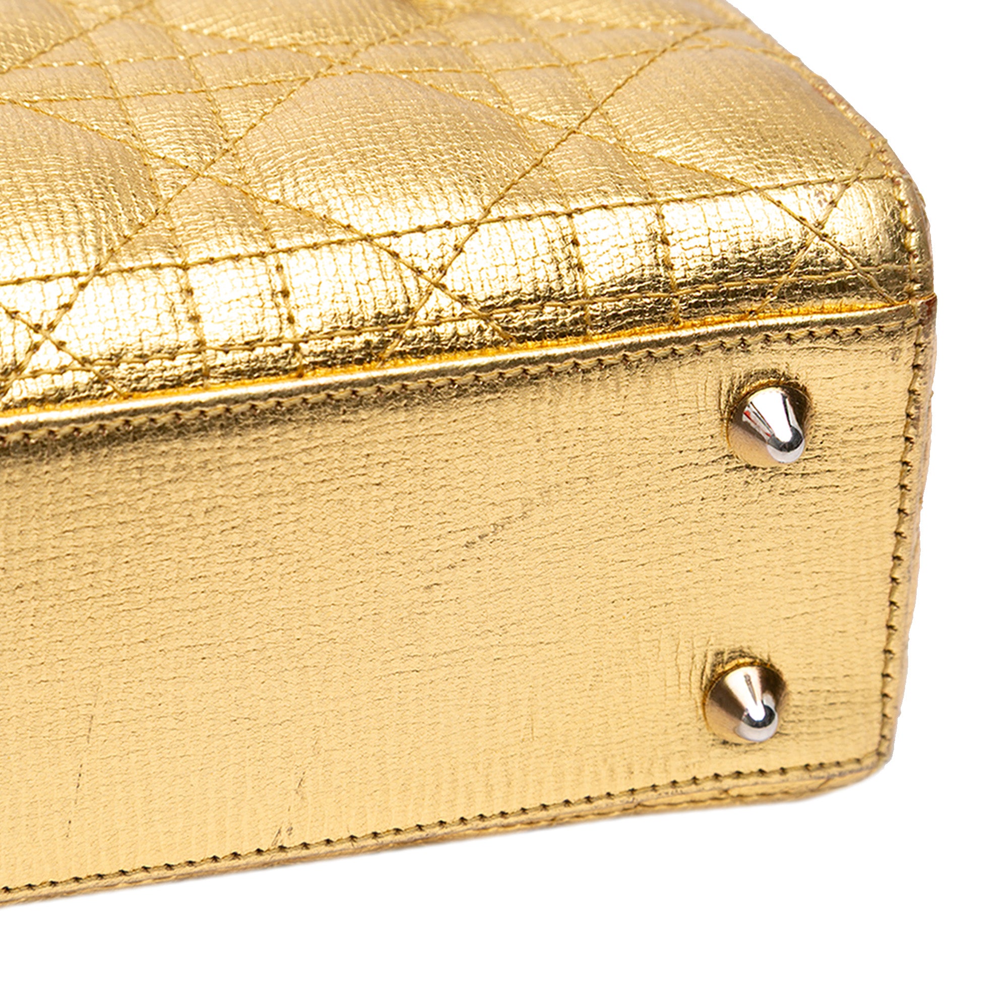 Small Metallic Grained Calfskin Cannage My ABCDior Lady Dior