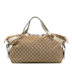 Medium GG Canvas Bamboo Bar Tote