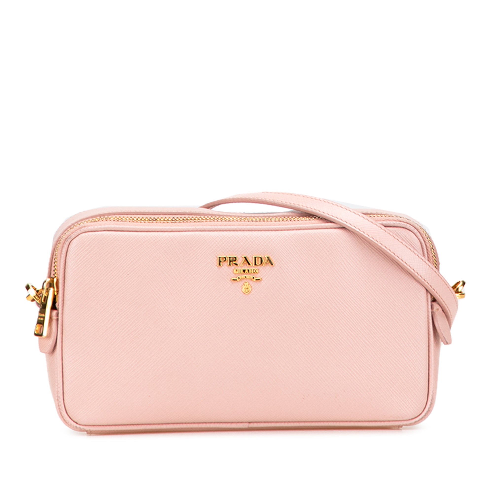 Mini Saffiano Double Zip Crossbody
