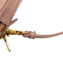 Mini Saffiano Double Zip Crossbody