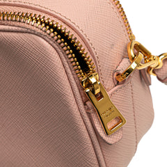 Mini Saffiano Double Zip Crossbody