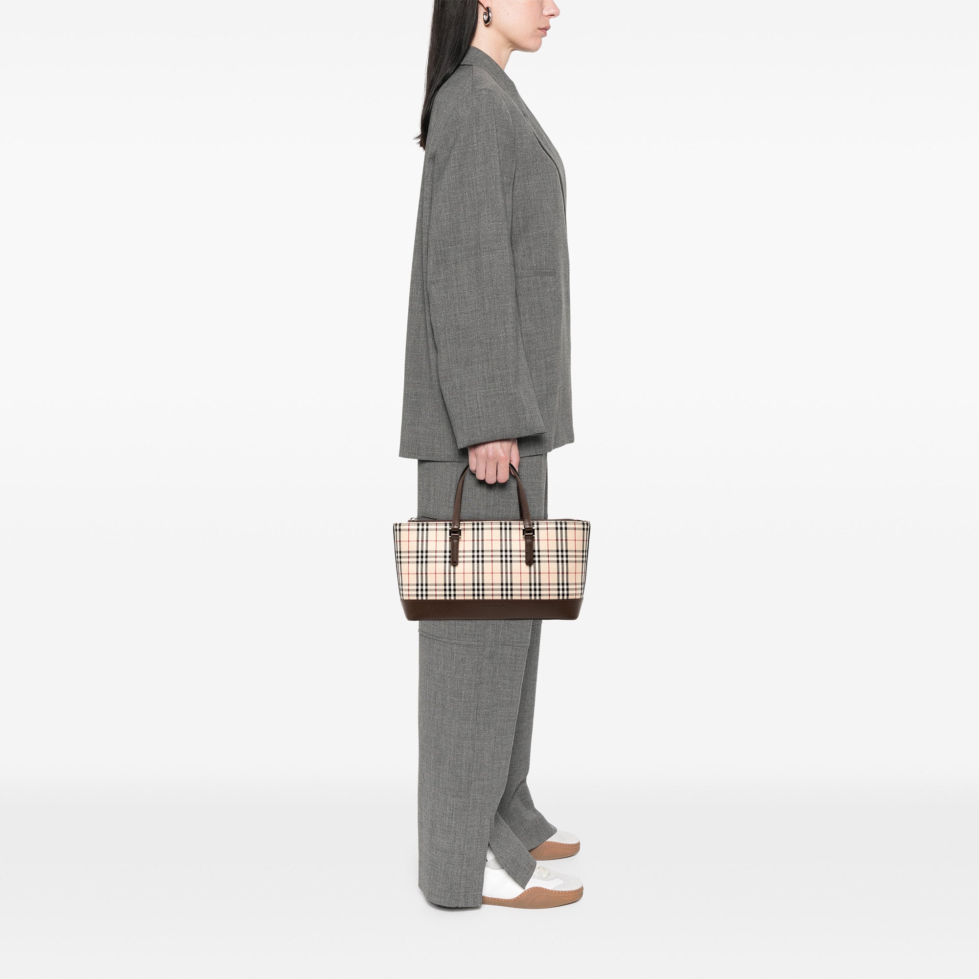 House Check Canvas Tote