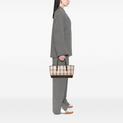 House Check Canvas Tote