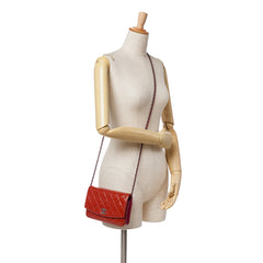 Quilted Patent Brilliant Wallet On Chain