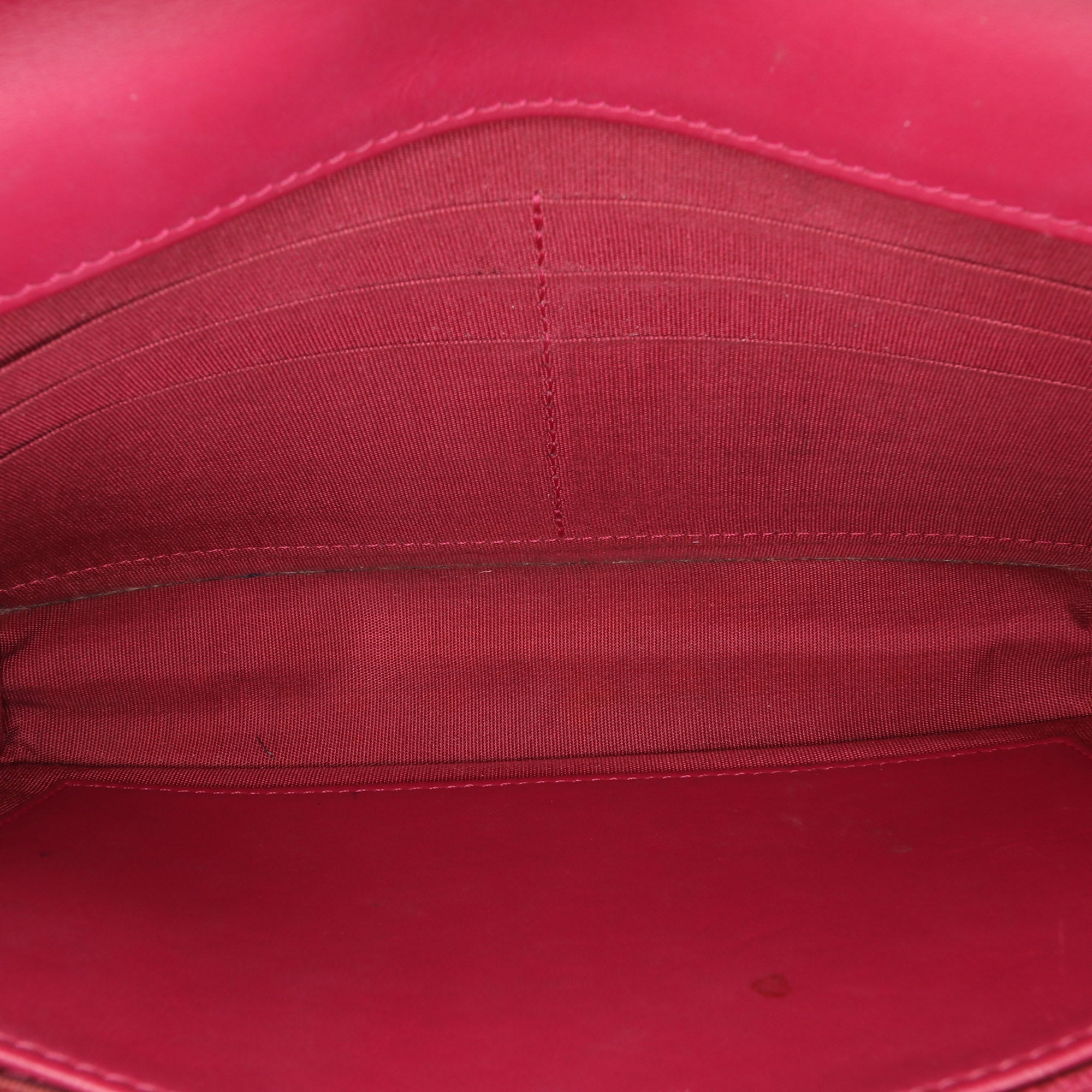 Quilted Patent Brilliant Wallet On Chain