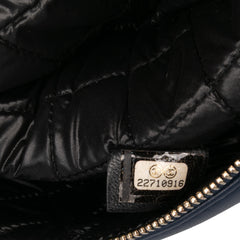 Large Bicolor Quilted Leather Pearl O Case Clutch