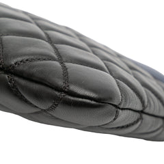 Large Bicolor Quilted Leather Pearl O Case Clutch
