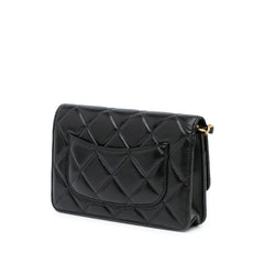 Quilted Lambskin Diamond Lock Wallet on Chain