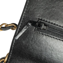 Quilted Lambskin Diamond Lock Wallet on Chain