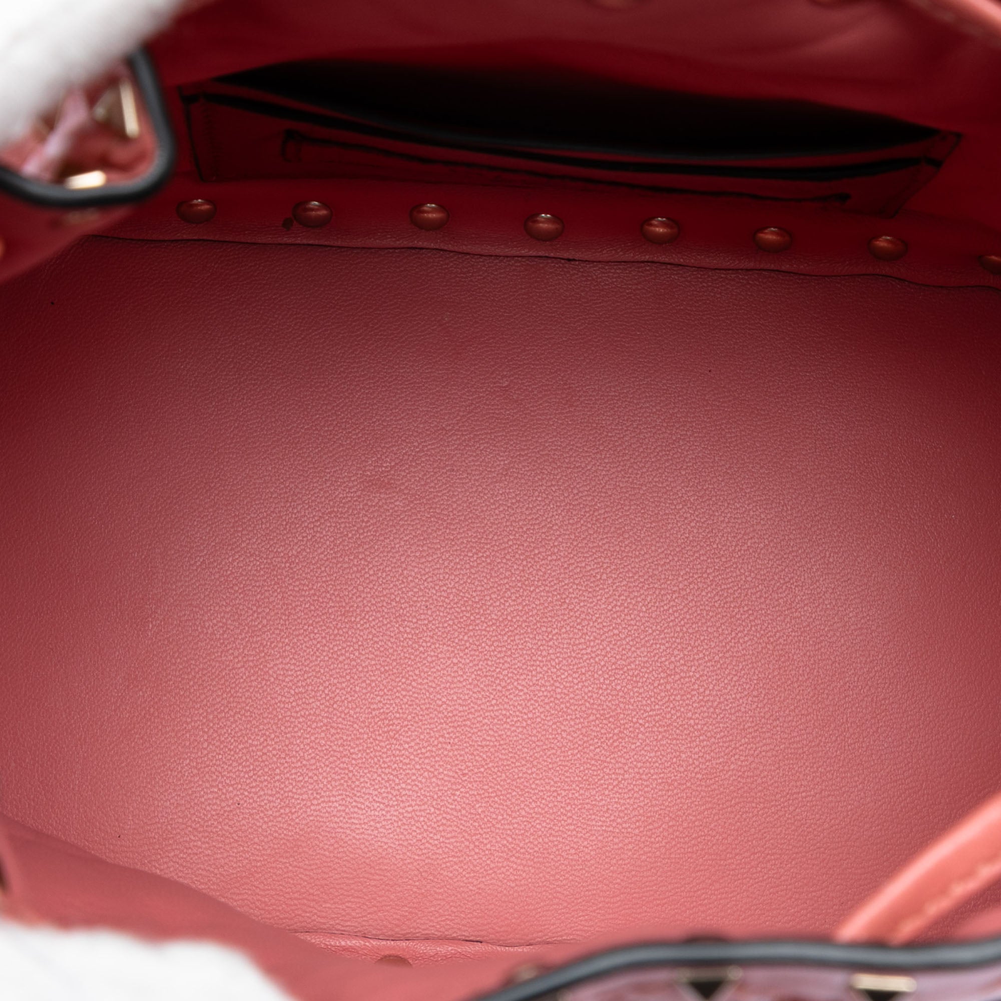 Small Leather Rockstud Spike Bucket Bag