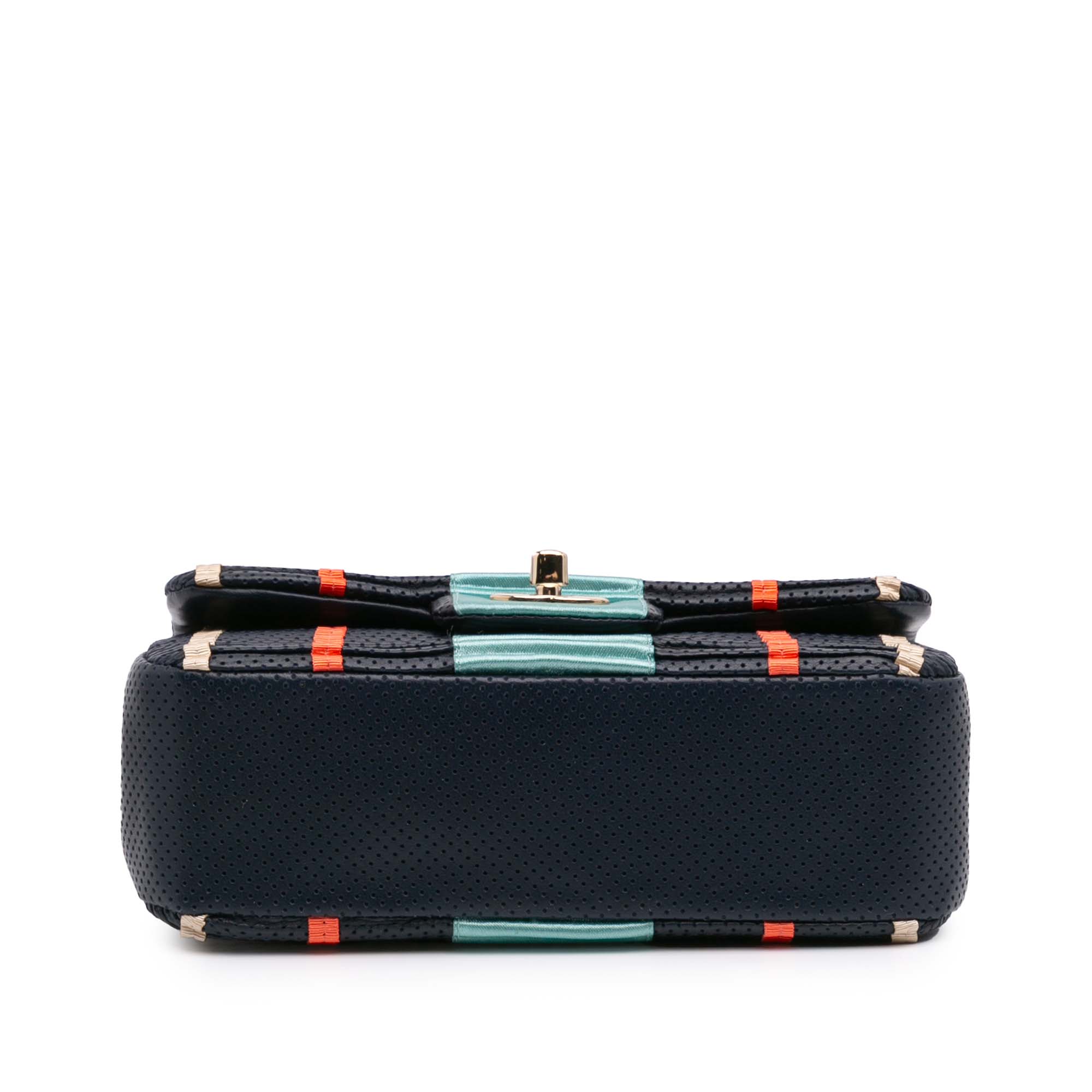 New Mini Coco Pleats Perforated Calfskin Single Flap
