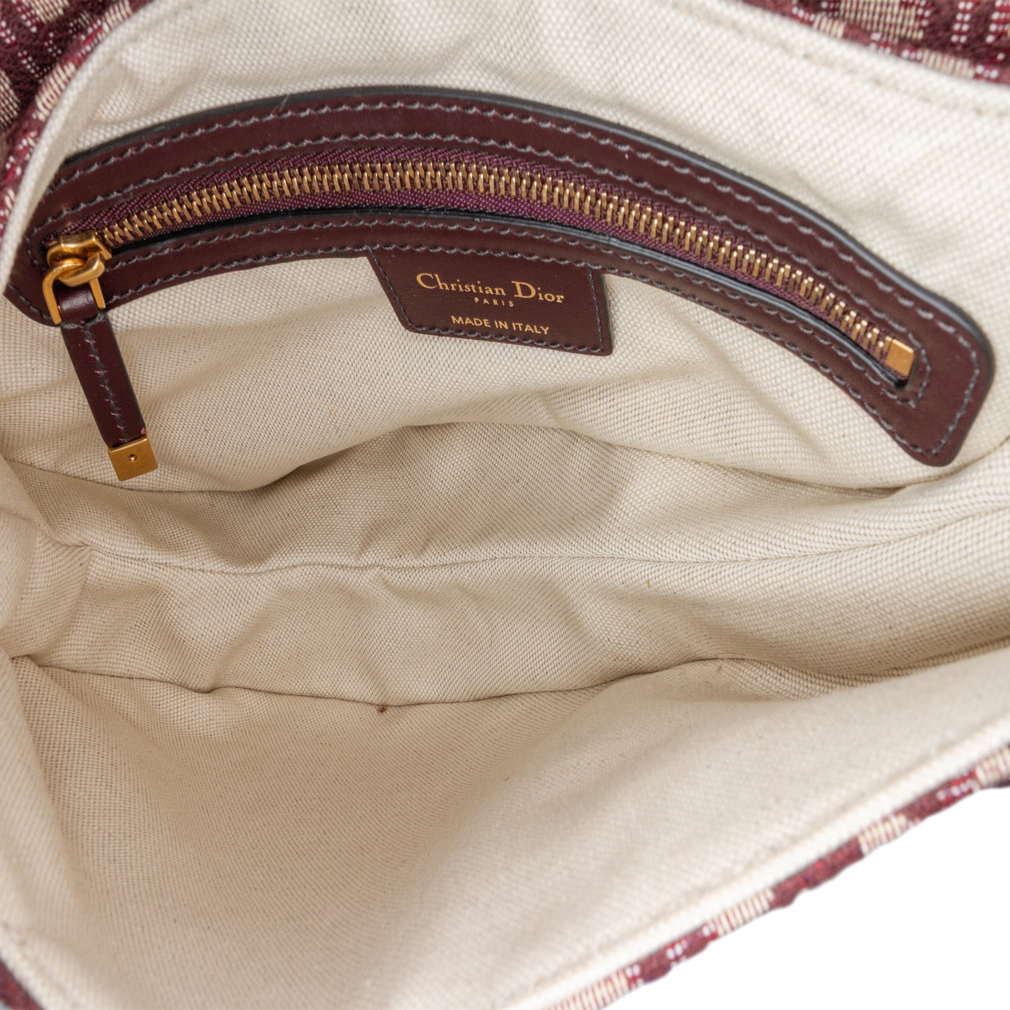 Oblique Canvas Saddle Bag