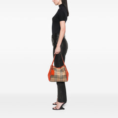 Small Haymarket Check Canvas and Leather Canterbury Tote